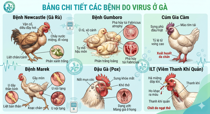 Bệnh do virus gây ra ở gà